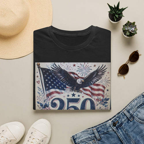 250 Years of Freedom T-Shirt — Patriotic American Eagle & Flag Tee