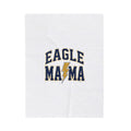 Eagle Mama Velveteen Plush Blanket — Cozy Mom Supporter Throw with Lightning Logo