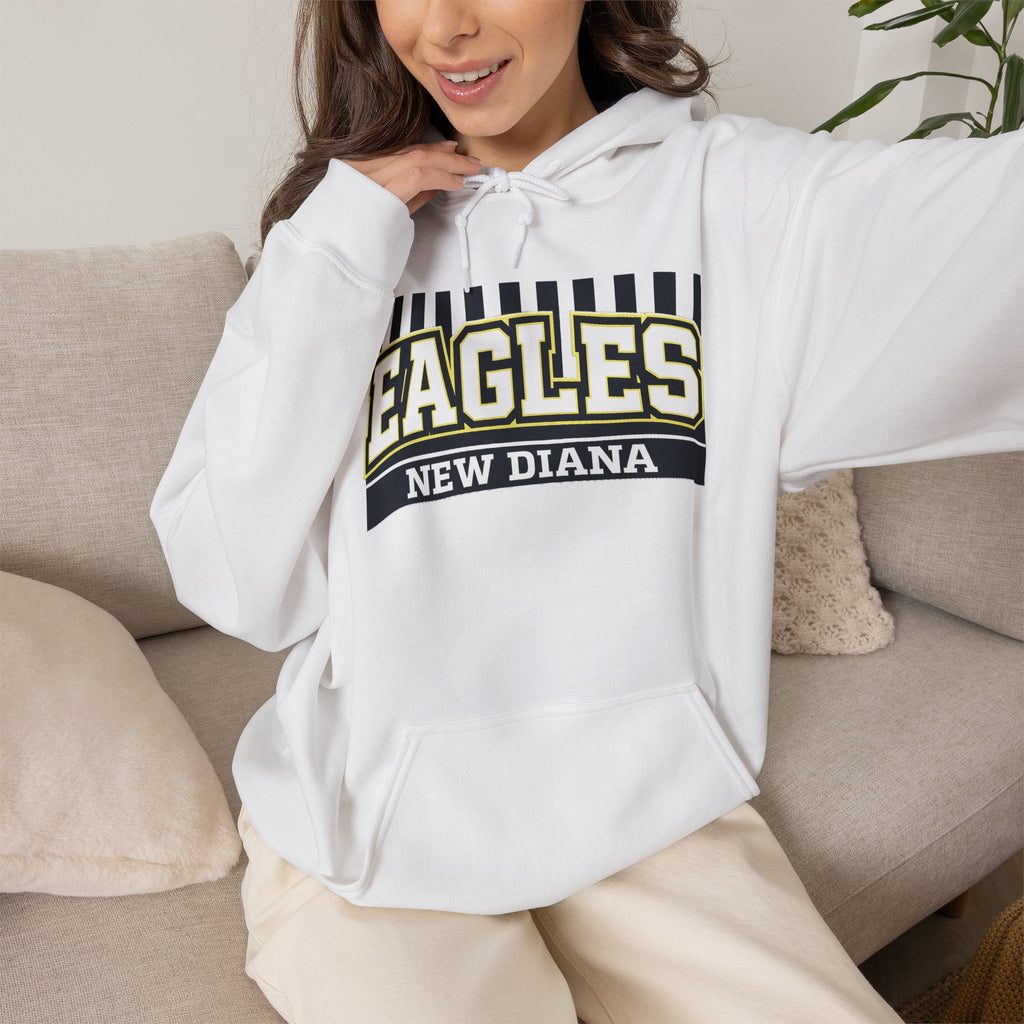 Eagles New Diana Hoodie — Vintage Varsity Stripe School Spirit Sweatshirt