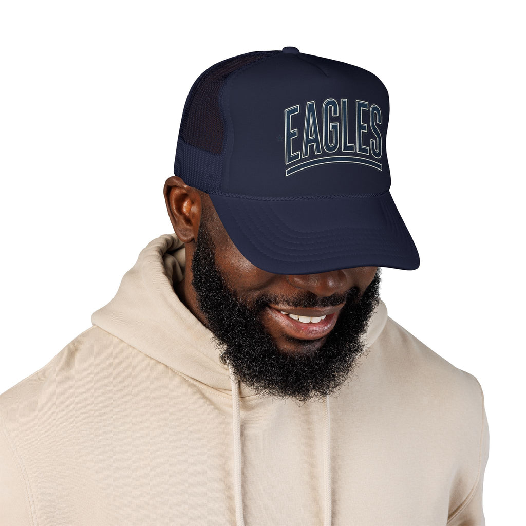 Eagle Mama Trucker Hat — Vintage Varsity Mesh Foam Cap