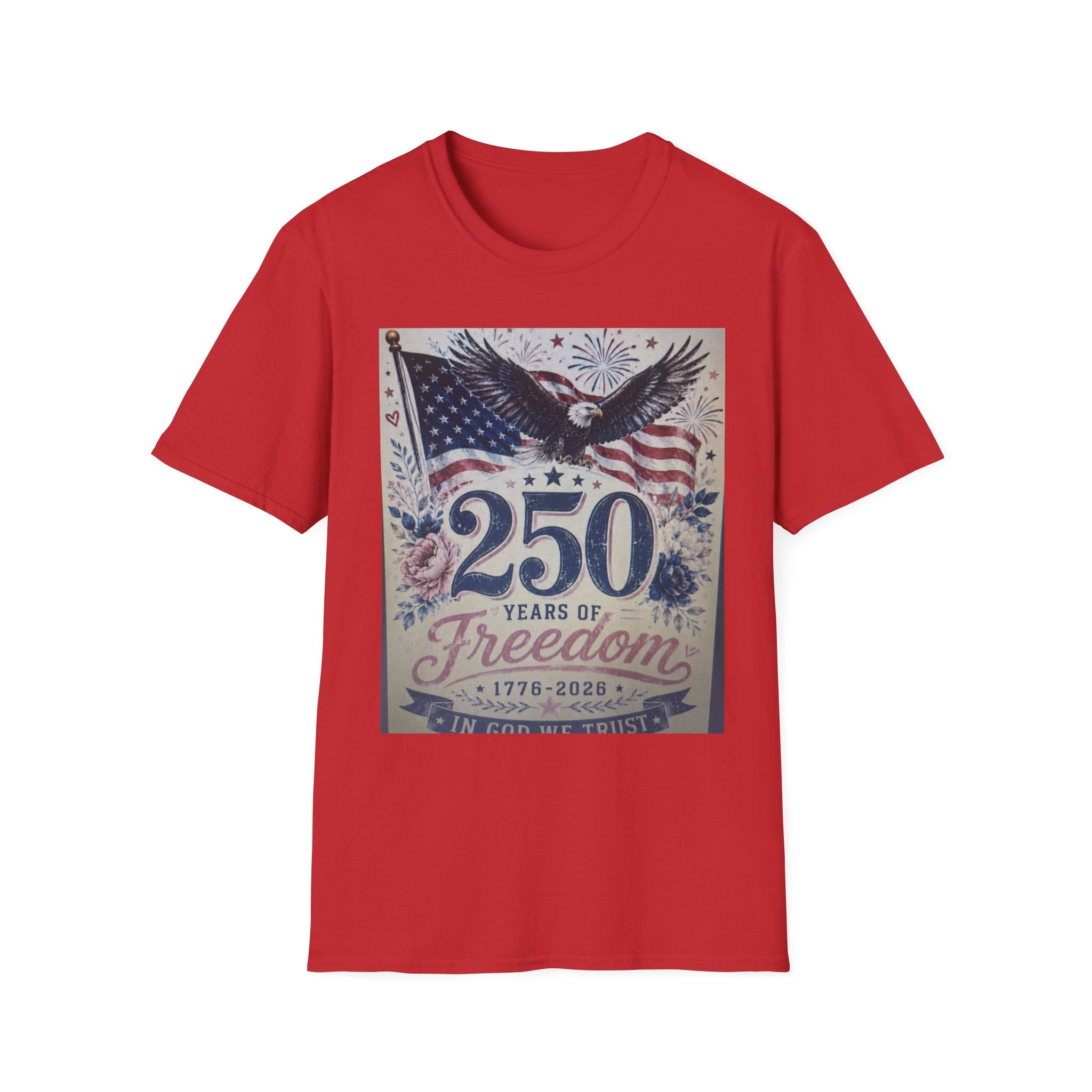 250 Years of Freedom T-Shirt — Patriotic American Eagle & Flag Tee