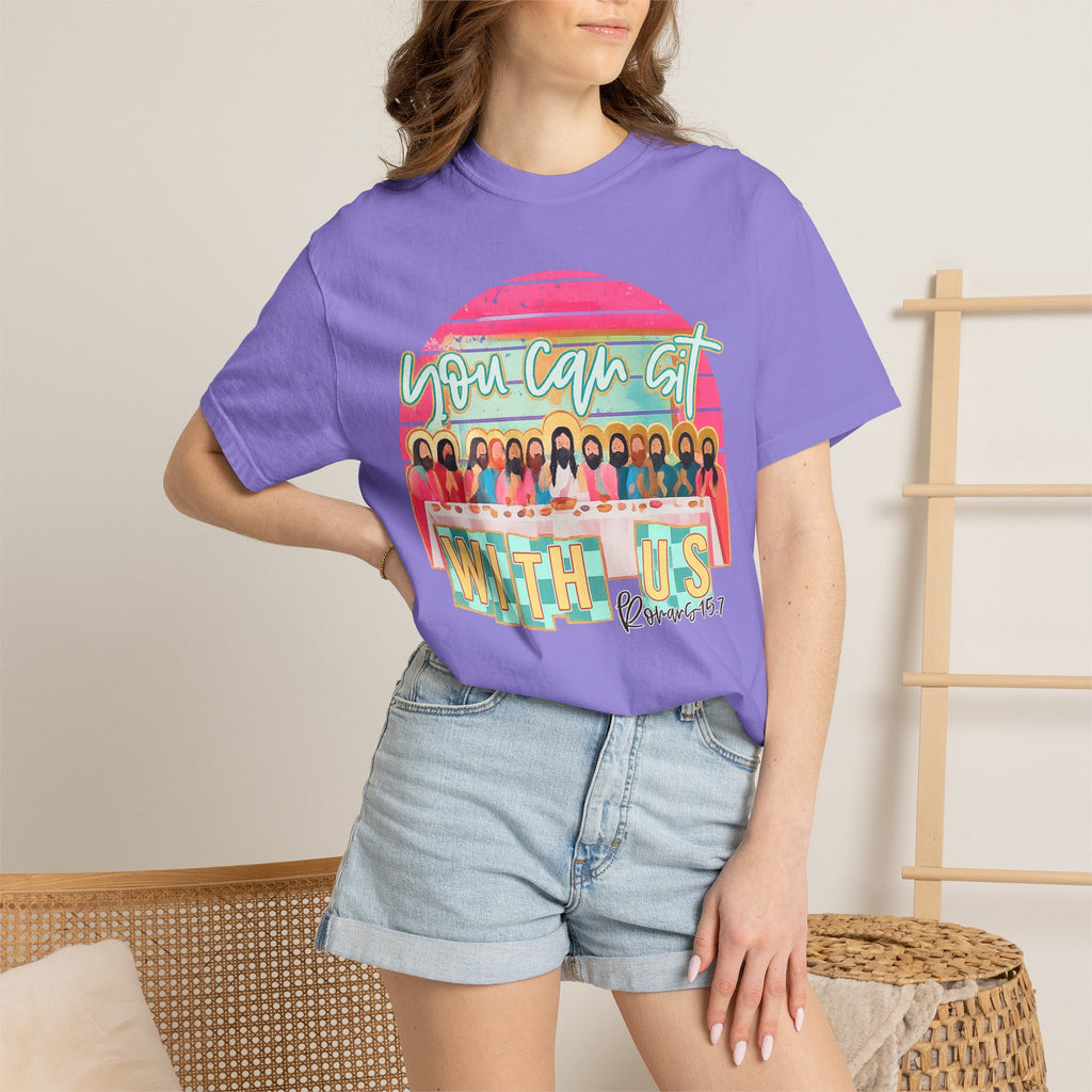 You Can Sit With Us T‑Shirt – Retro Pastel Group Graphic