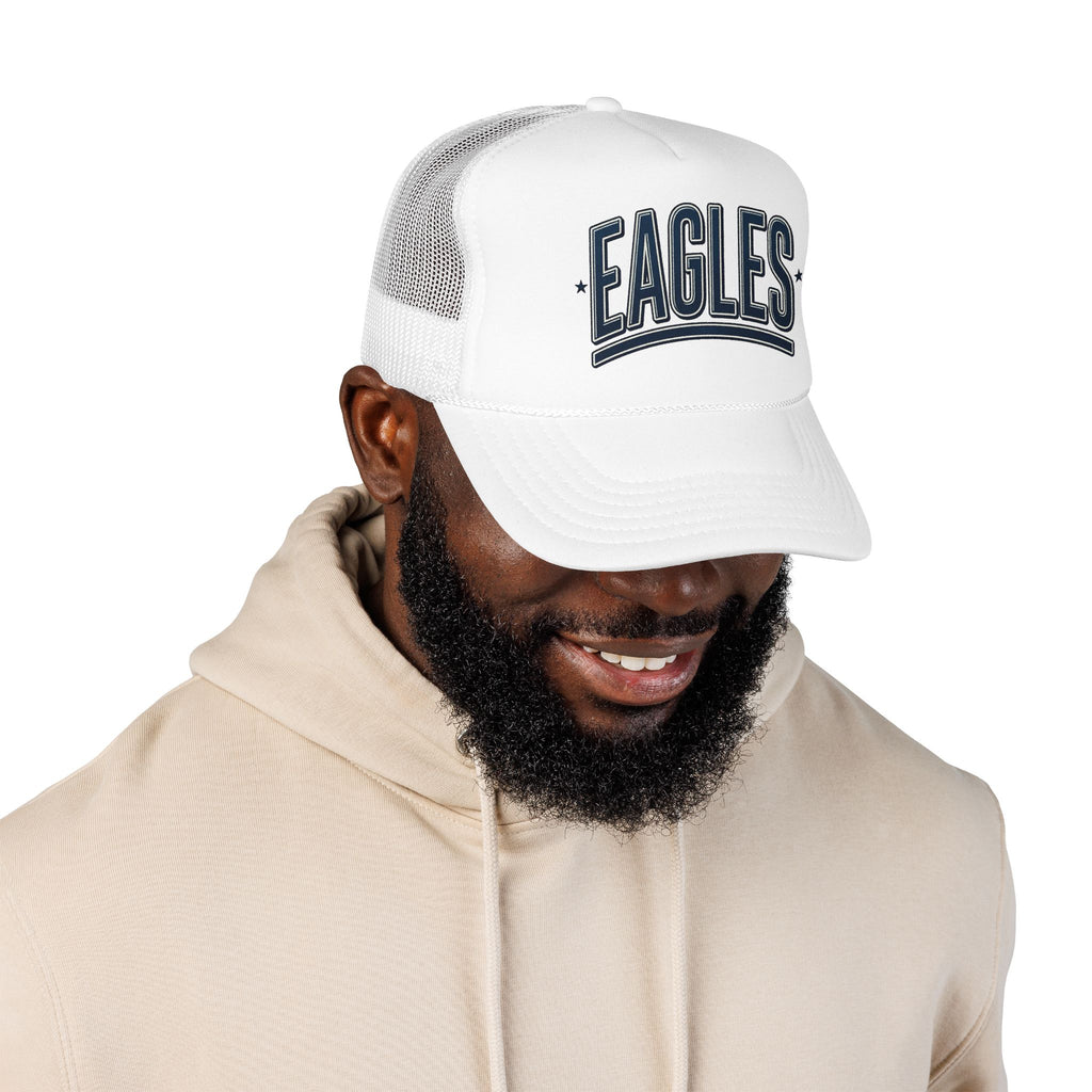 Eagle Mama Trucker Hat — Vintage Varsity Mesh Foam Cap