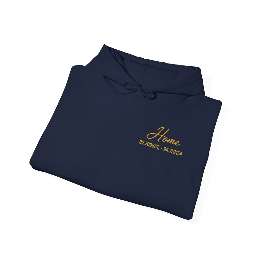 Home Coordinates Hoodie — Custom City & Coordinates Pullover