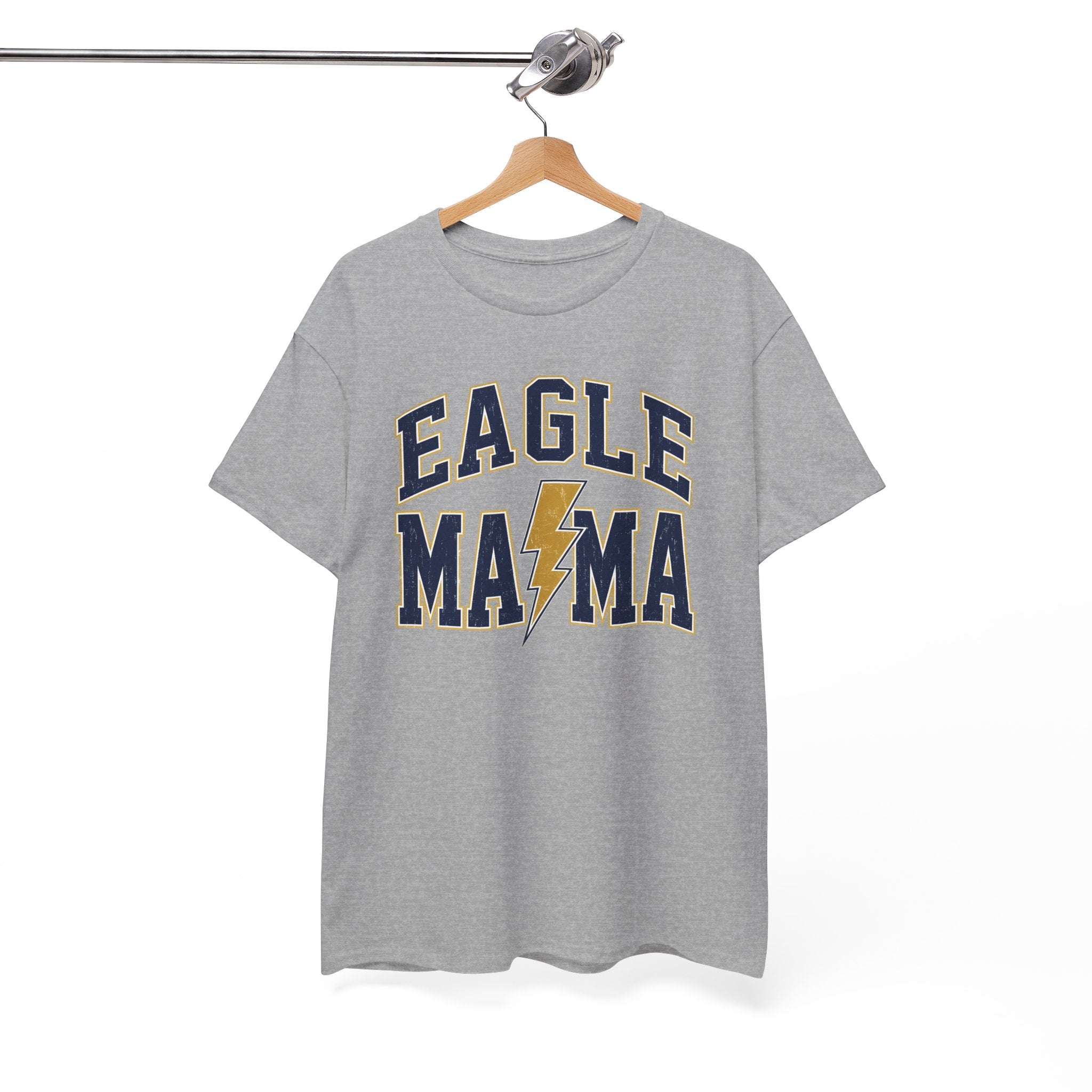 Eagle Mama T‑Shirt — Lightning Bolt Mom Tee for Proud Football Moms