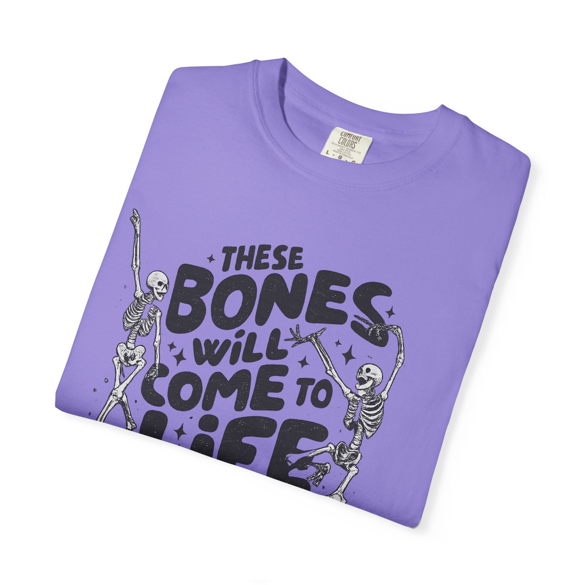 These Bones Will Come to Life T-Shirt — Inspirational Christian Graphic Tee (Ezekiel 37:4-5)