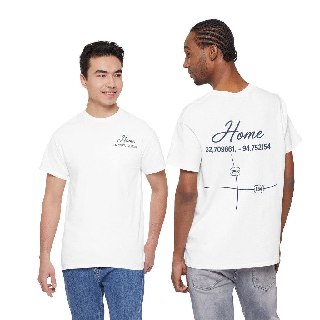 Home Coordinates T-Shirt — Custom City Map & GPS Coordinates Tee