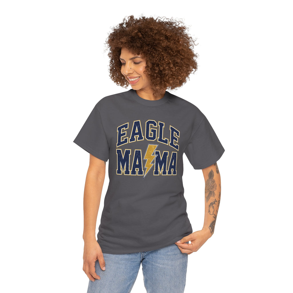 Eagle Mama T‑Shirt — Lightning Bolt Mom Tee for Proud Football Moms