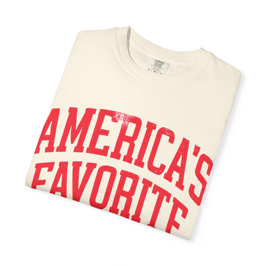 Americas Favorite T-Shirt — Patriotic Red Letter Graphic Tee