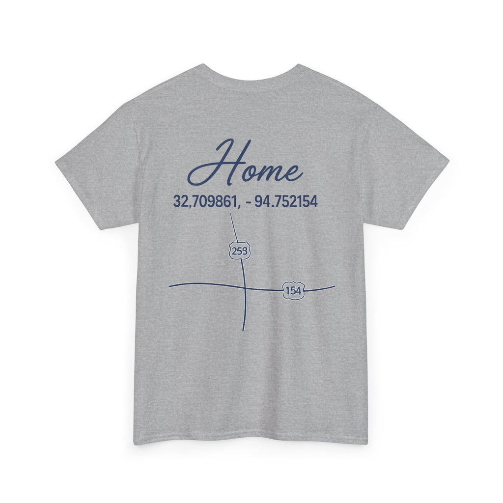 Home Coordinates T-Shirt — Custom City Map & GPS Coordinates Tee