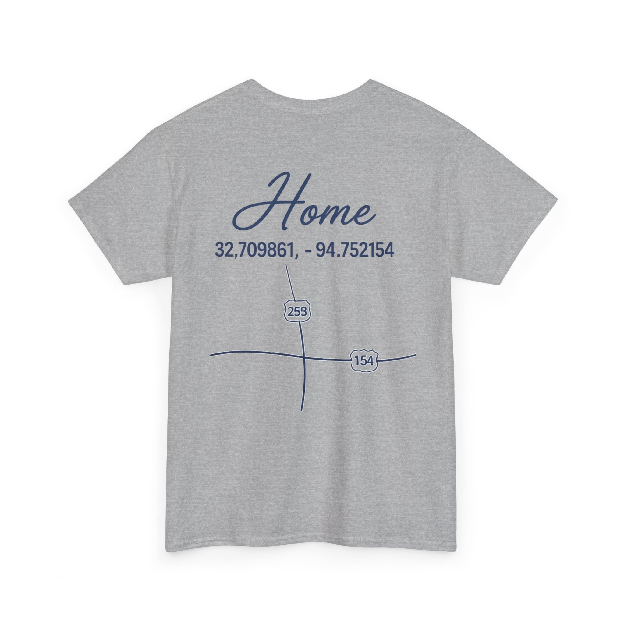 Home Coordinates T-Shirt — Custom City Map & GPS Coordinates Tee