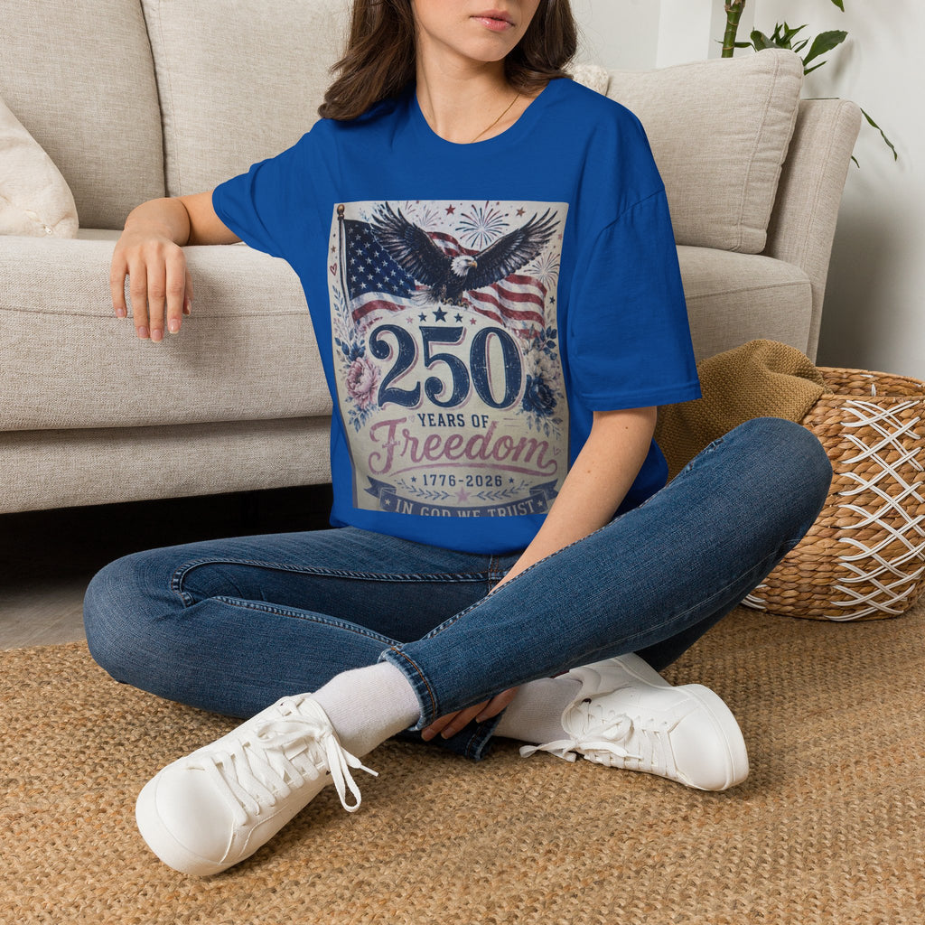 250 Years of Freedom T-Shirt — Patriotic American Eagle & Flag Tee
