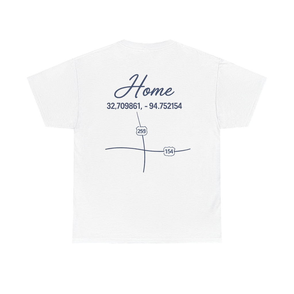 Home Coordinates T-Shirt — Custom City Map & GPS Coordinates Tee