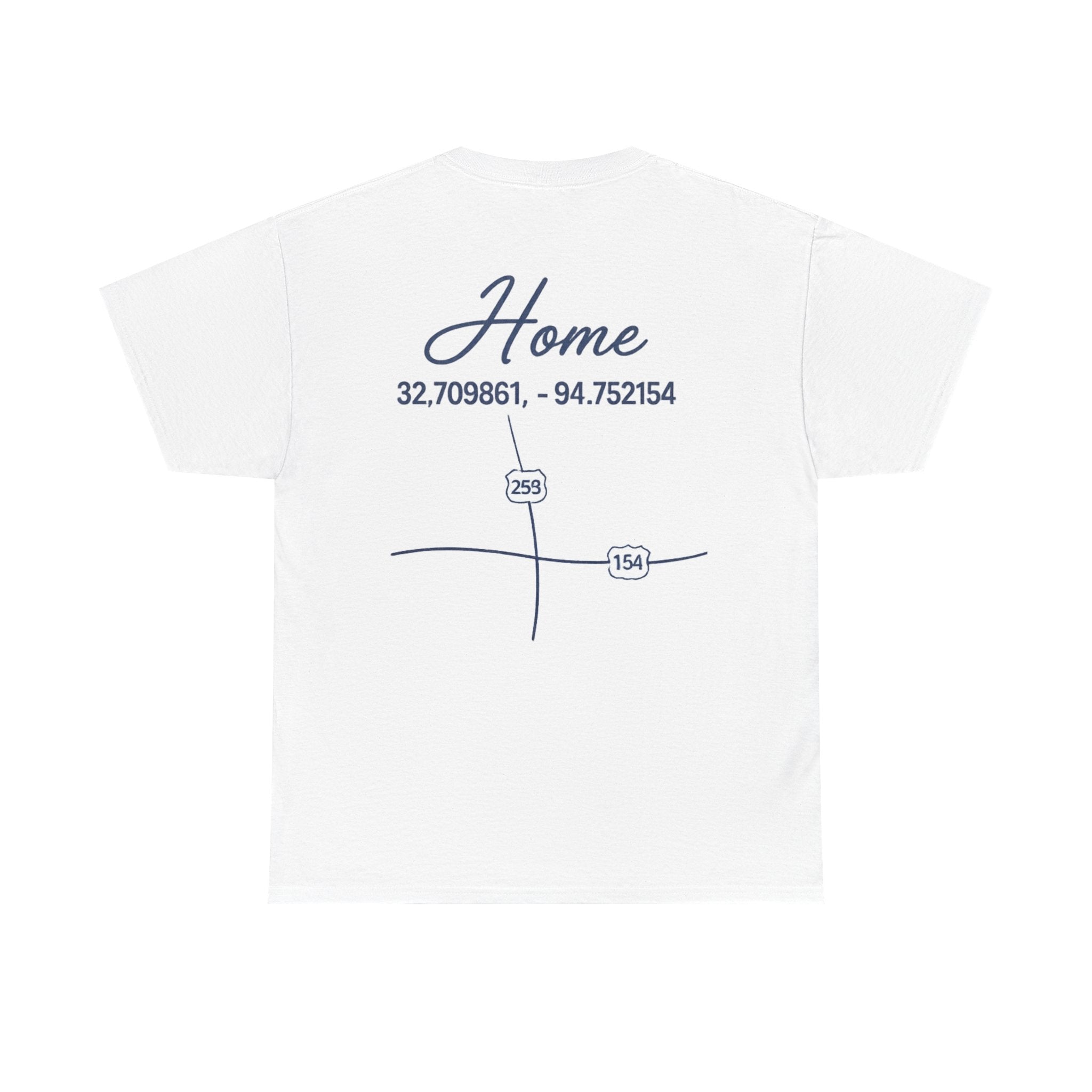 Home Coordinates T-Shirt — Custom City Map & GPS Coordinates Tee