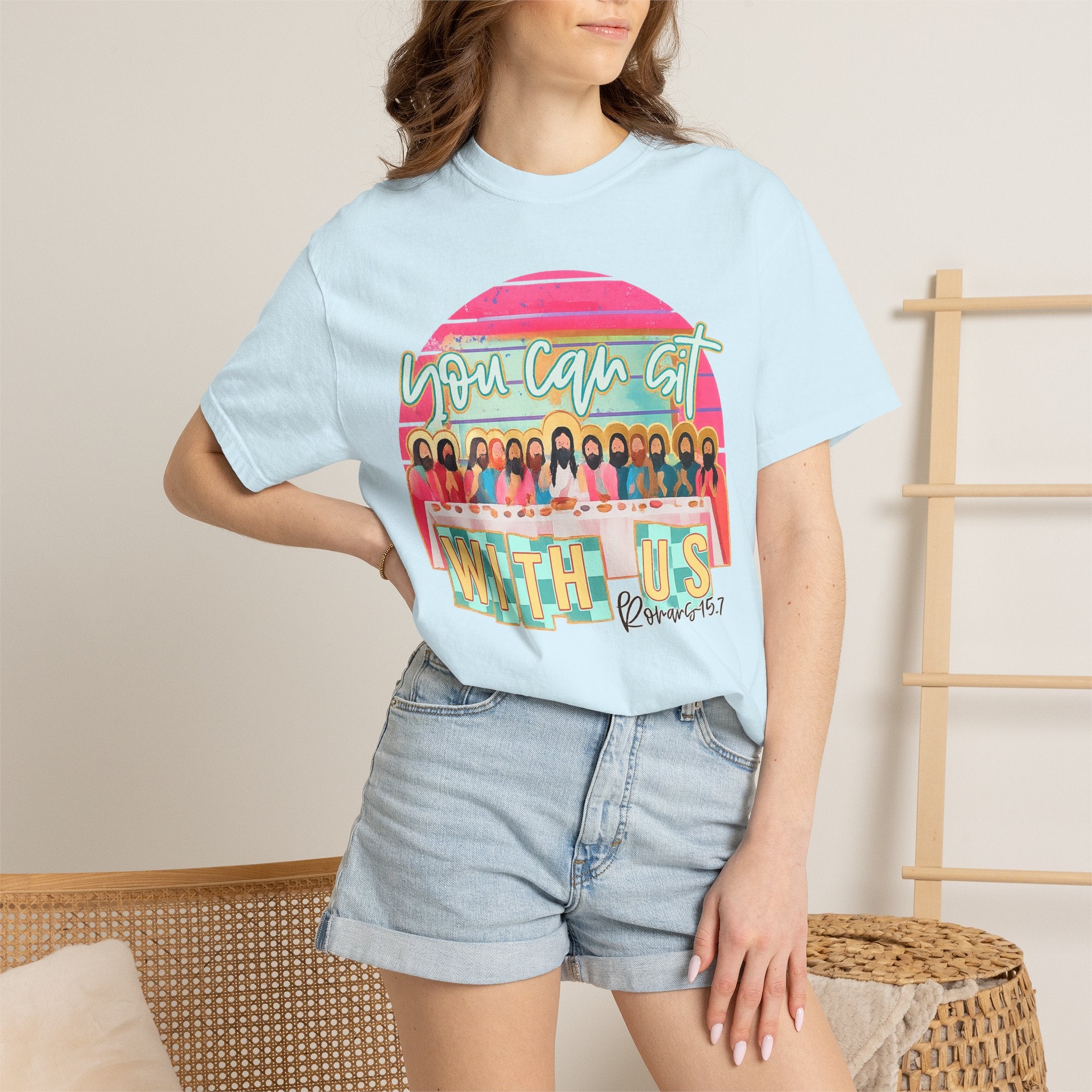 You Can Sit With Us T‑Shirt – Retro Pastel Group Graphic