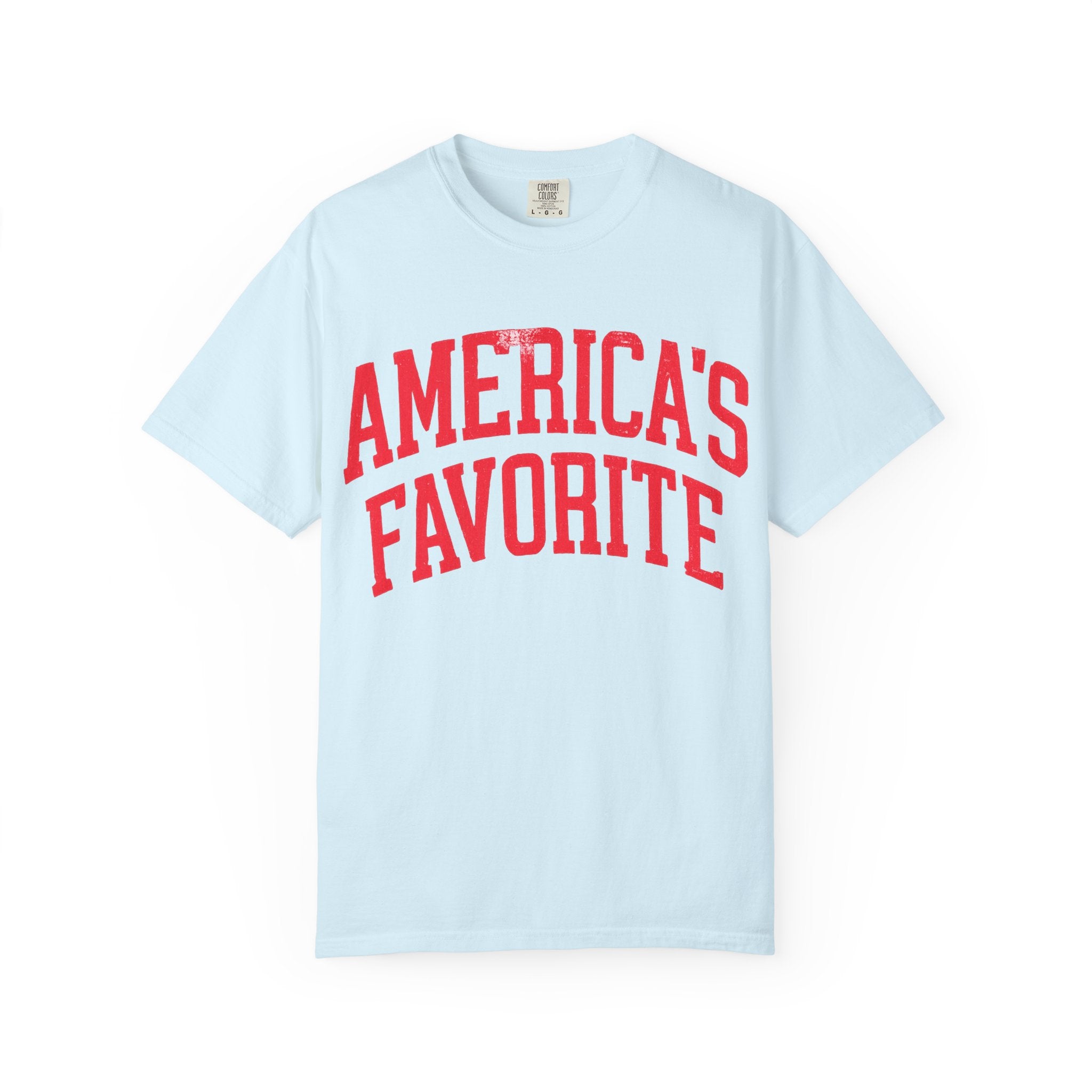 Americas Favorite T-Shirt — Patriotic Red Letter Graphic Tee