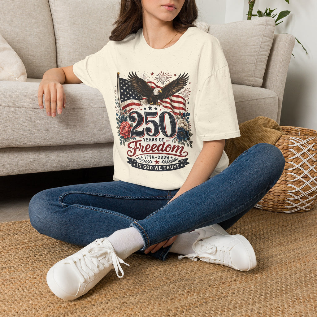 250 Years of Freedom T-Shirt — Patriotic American Eagle & Flag Tee