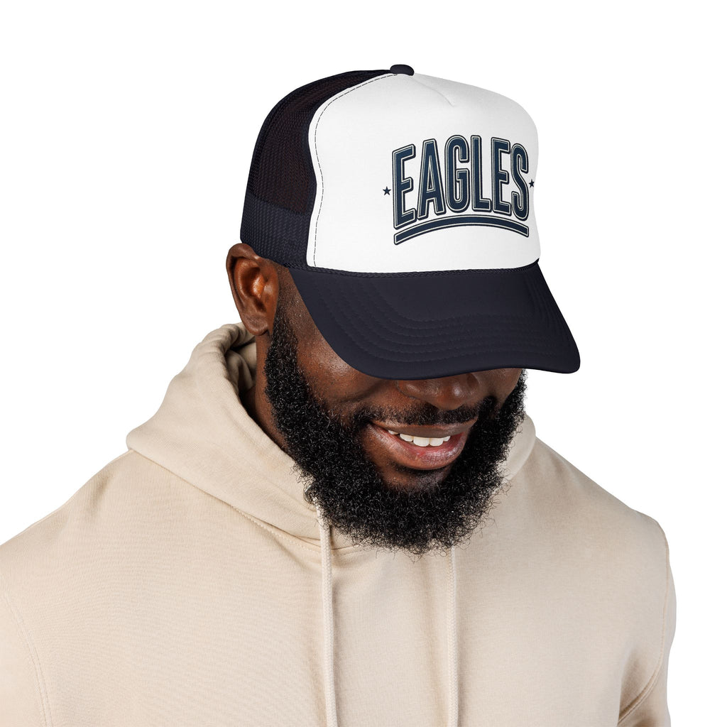 Eagle Mama Trucker Hat — Vintage Varsity Mesh Foam Cap