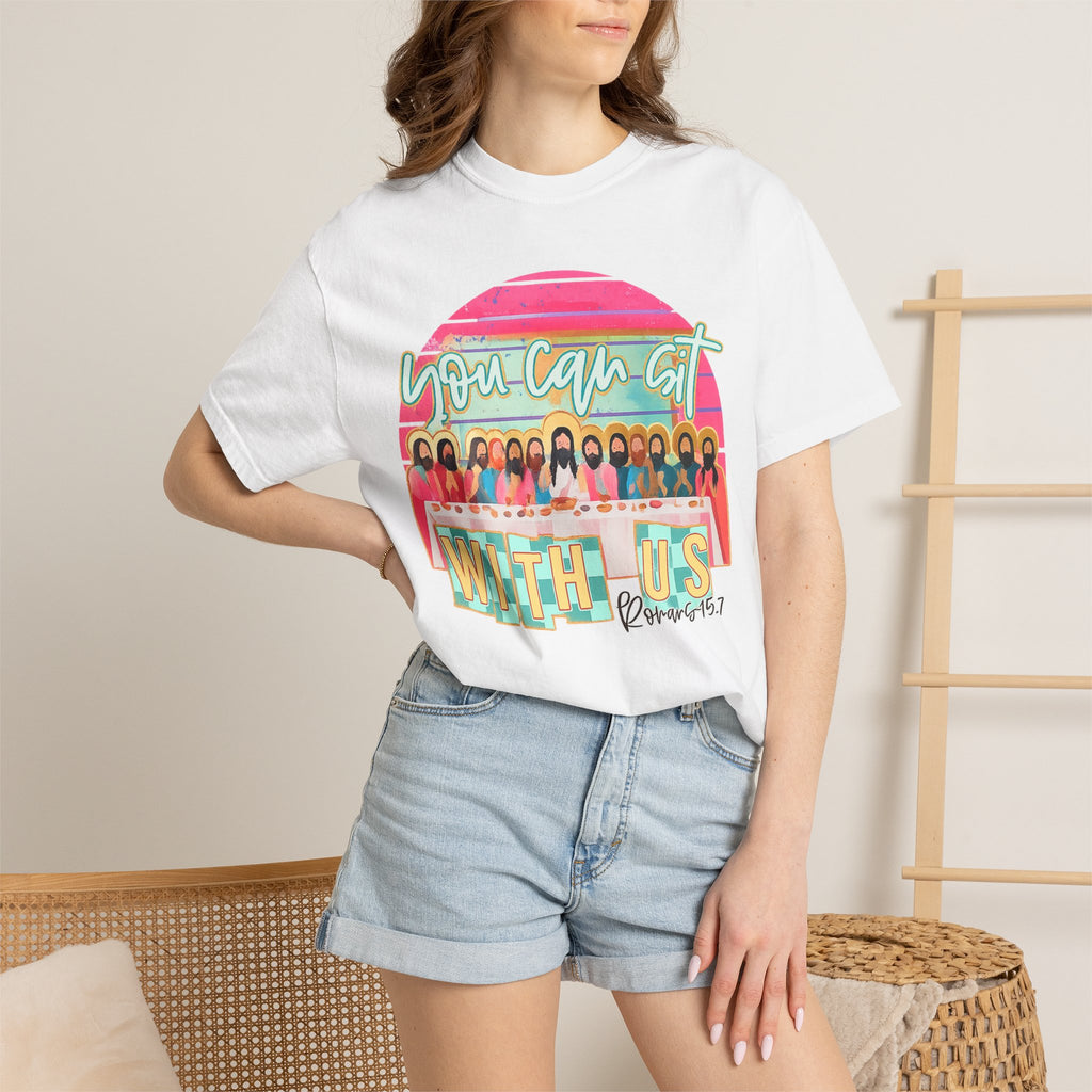 You Can Sit With Us T‑Shirt – Retro Pastel Group Graphic
