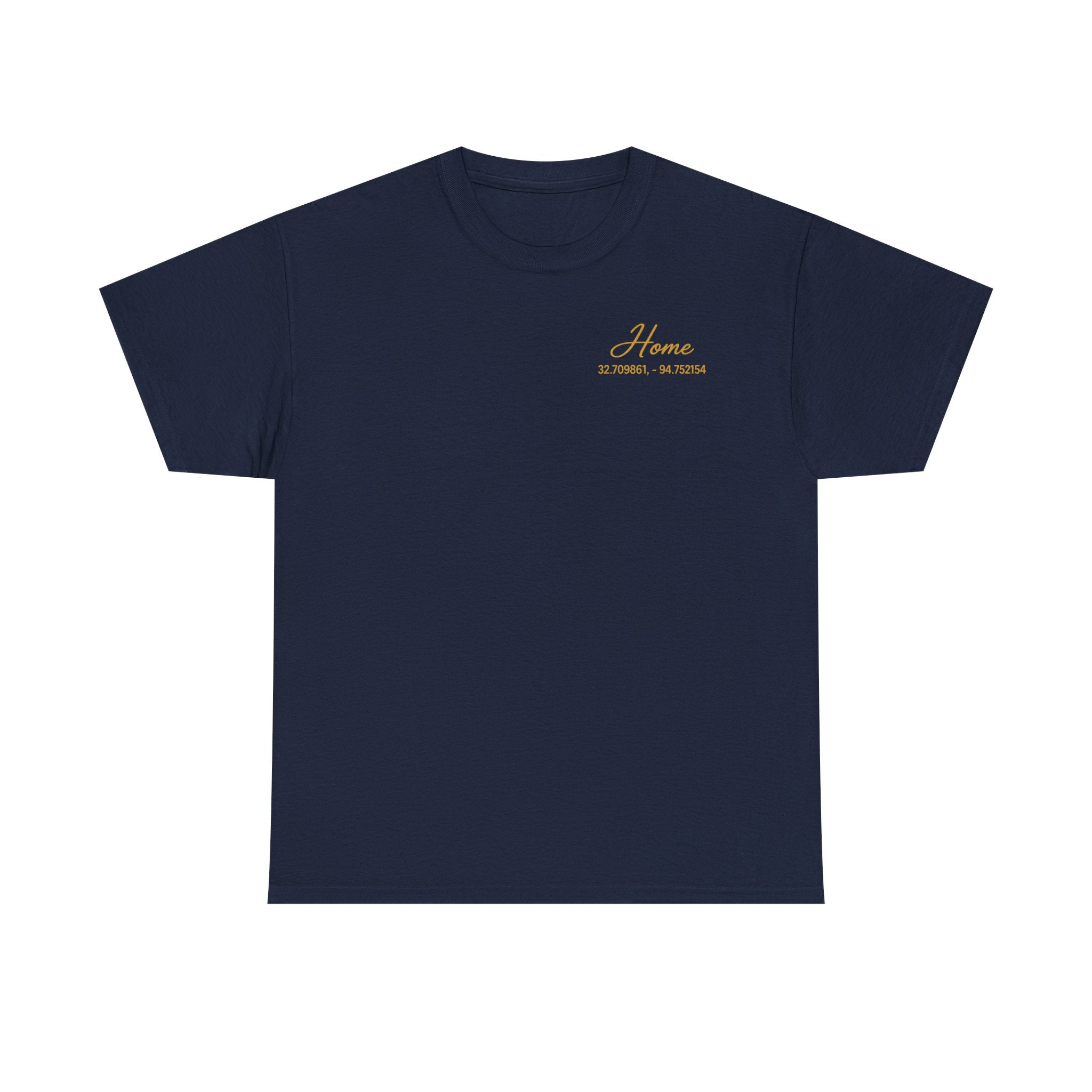 Home Coordinates T-Shirt — Personalized Map Tee with GPS Coordinates