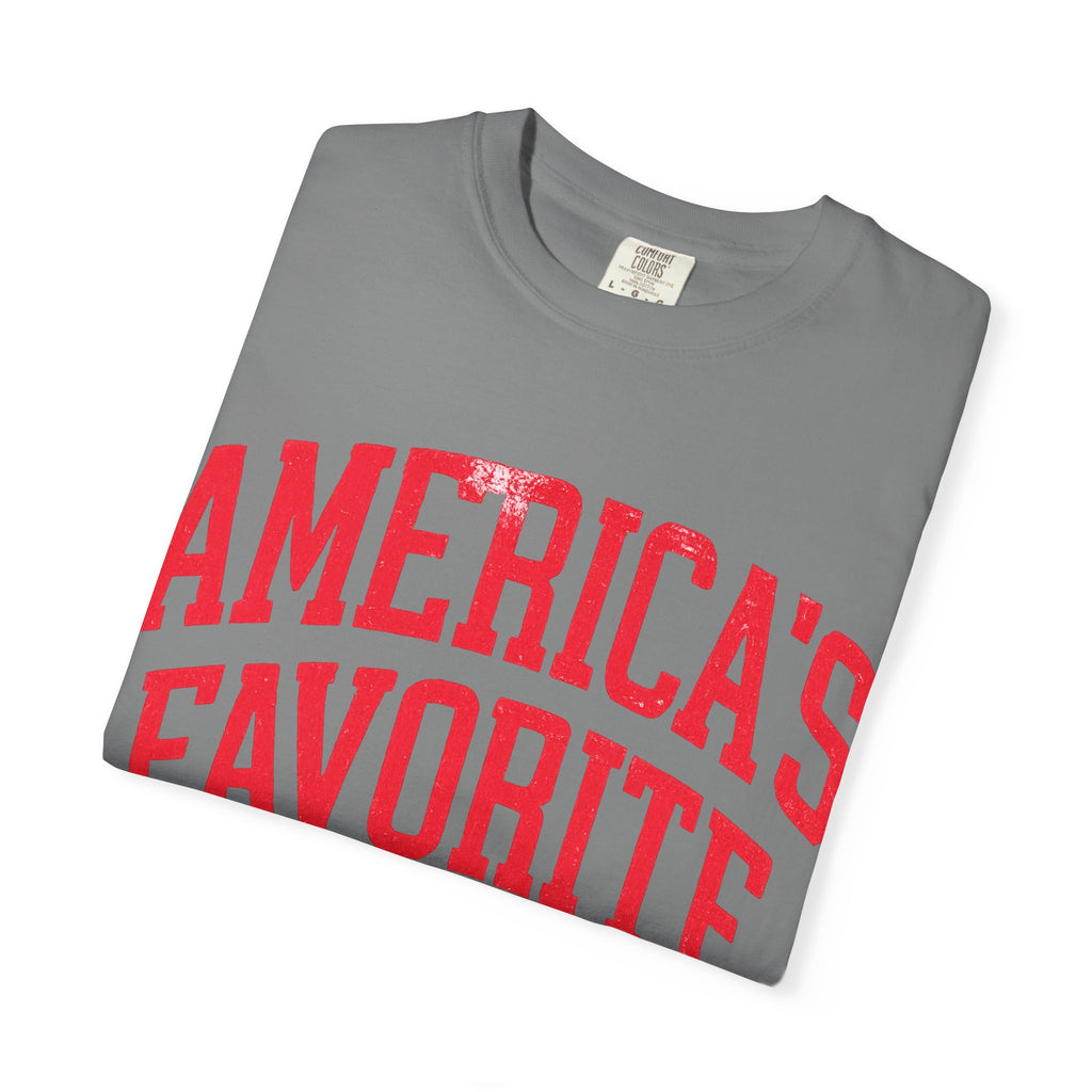 Americas Favorite T-Shirt — Patriotic Red Letter Graphic Tee