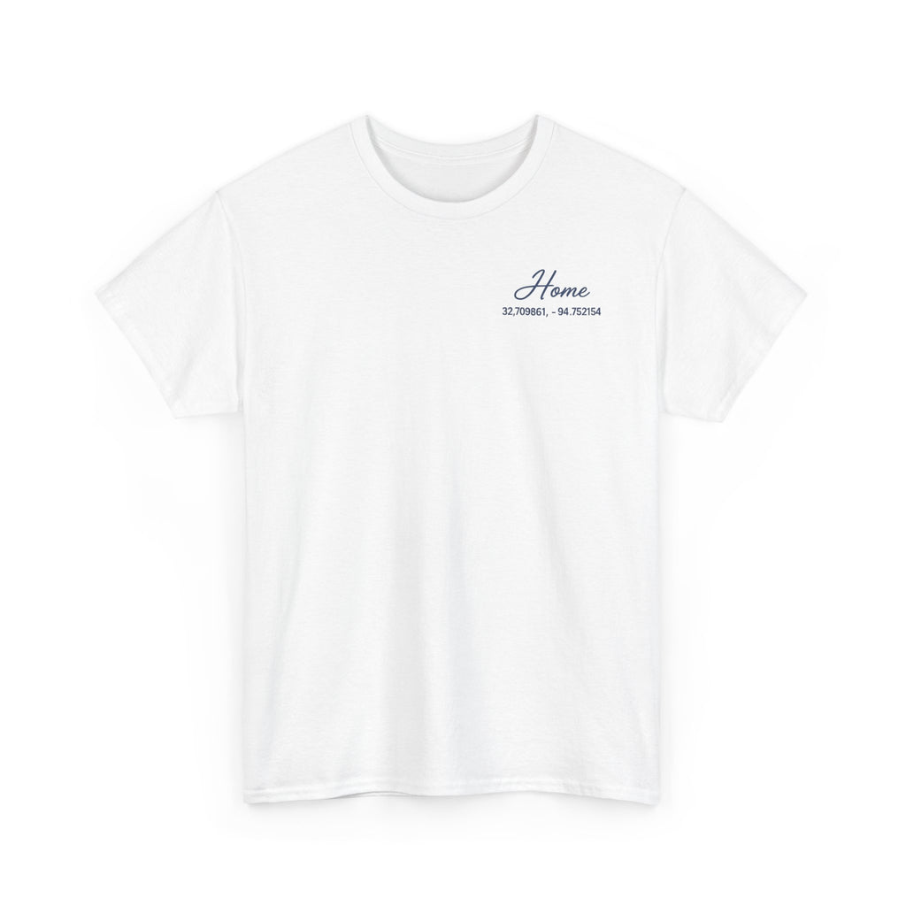 Home Coordinates T-Shirt — Custom City Map & GPS Coordinates Tee