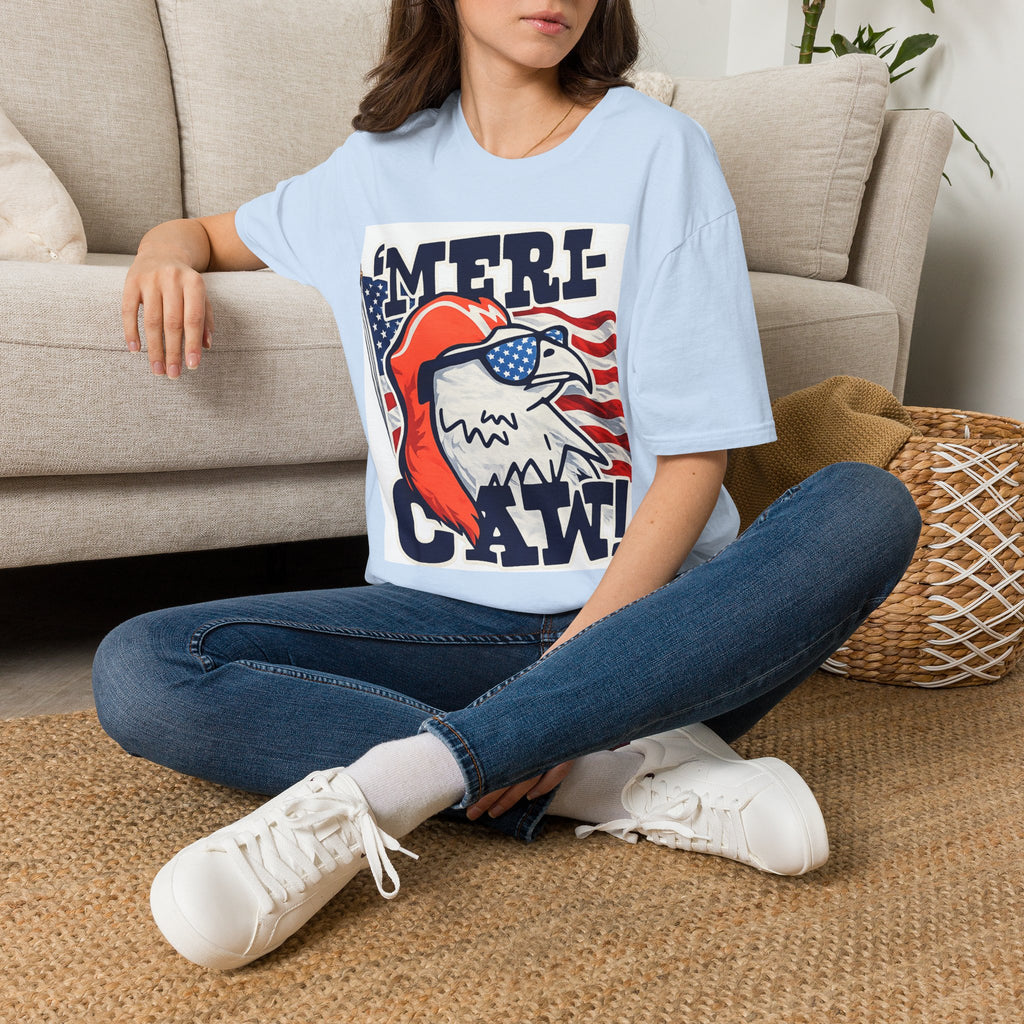 'Merica Eagle T‑Shirt — Patriotic American Flag Eagle Graphic Tee