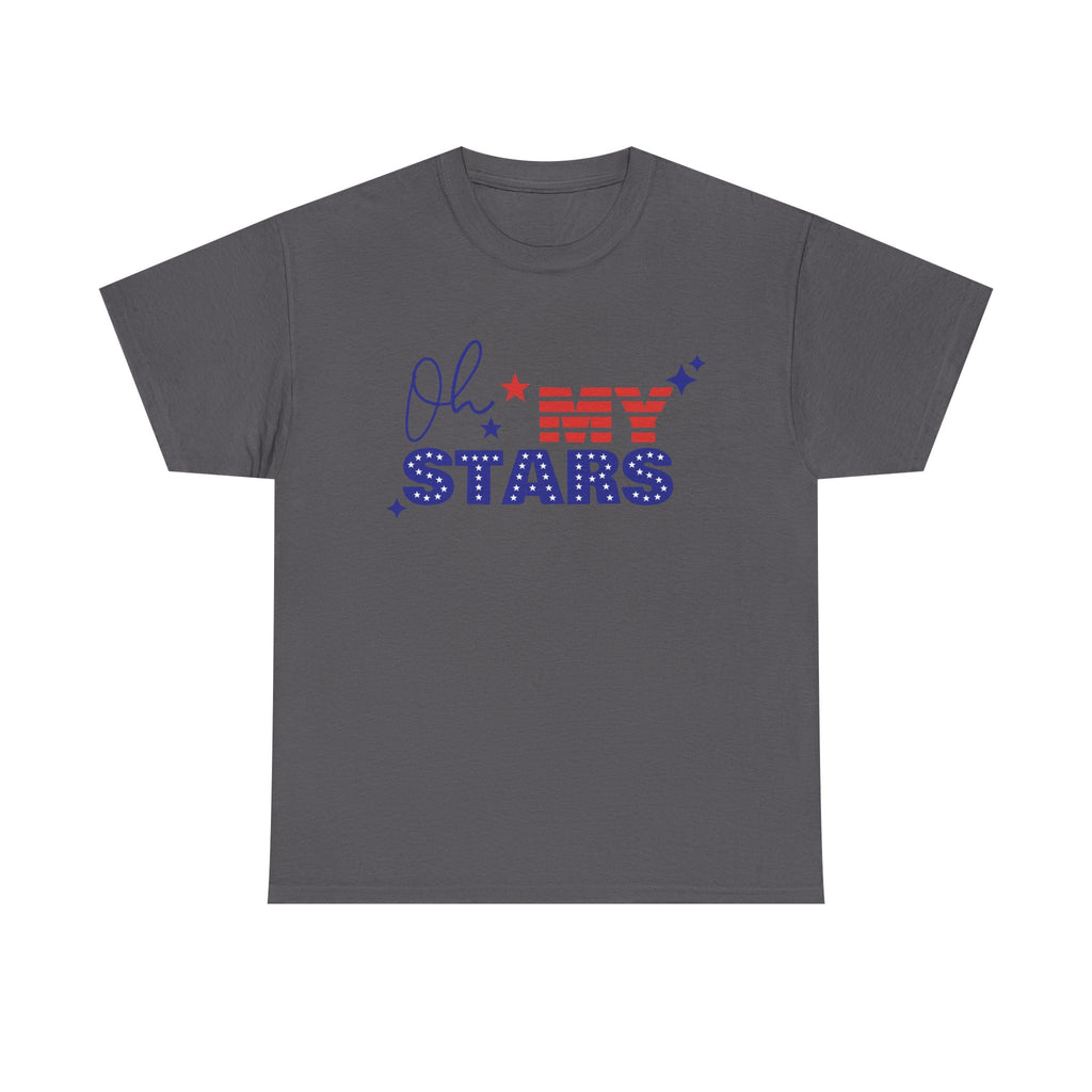 Patriotic "Oh My Stars" T‑Shirt — Fourth of July USA Flag Graphic Tee