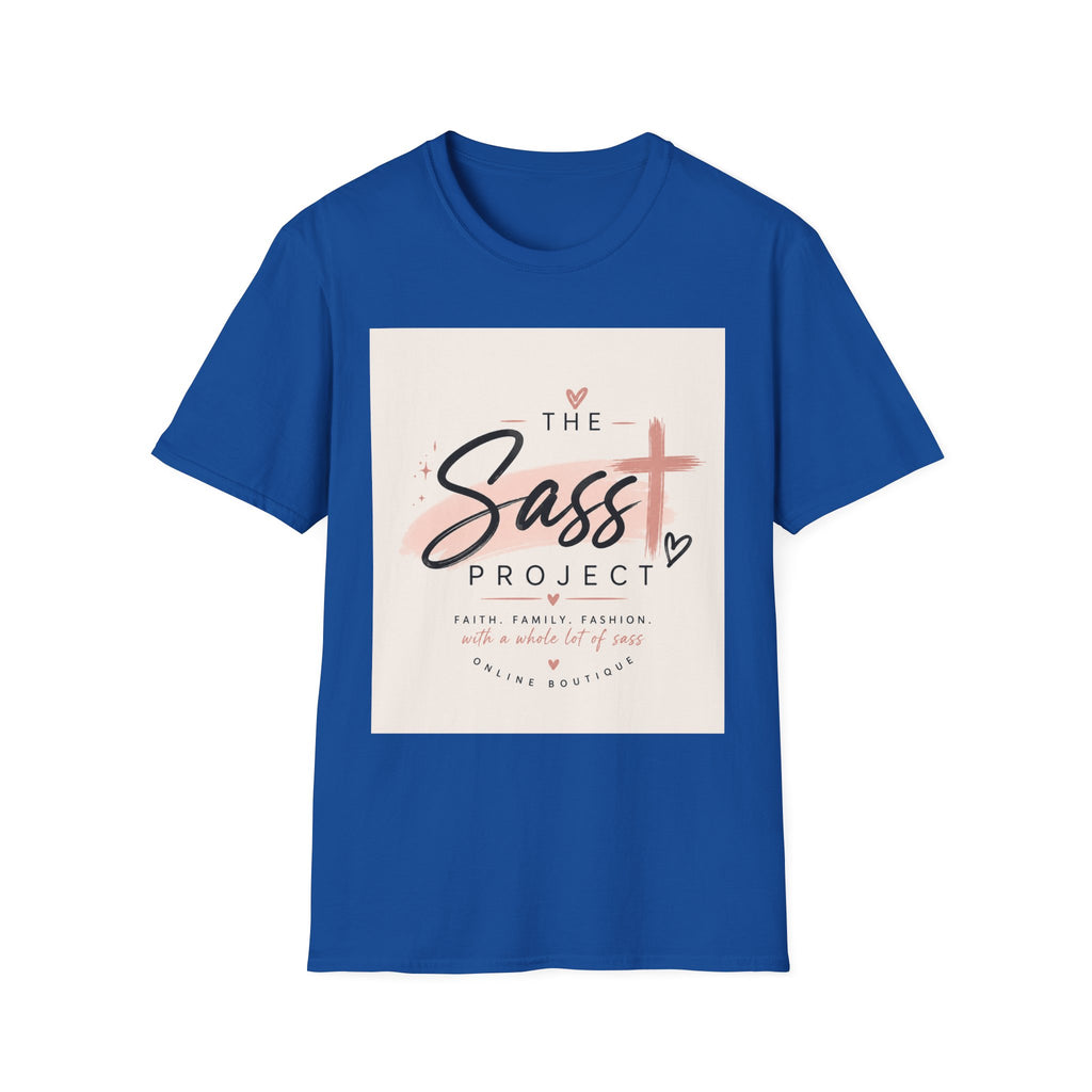 Sass Project Graphic Tee — Faith-Inspired Pink Cross T-Shirt
