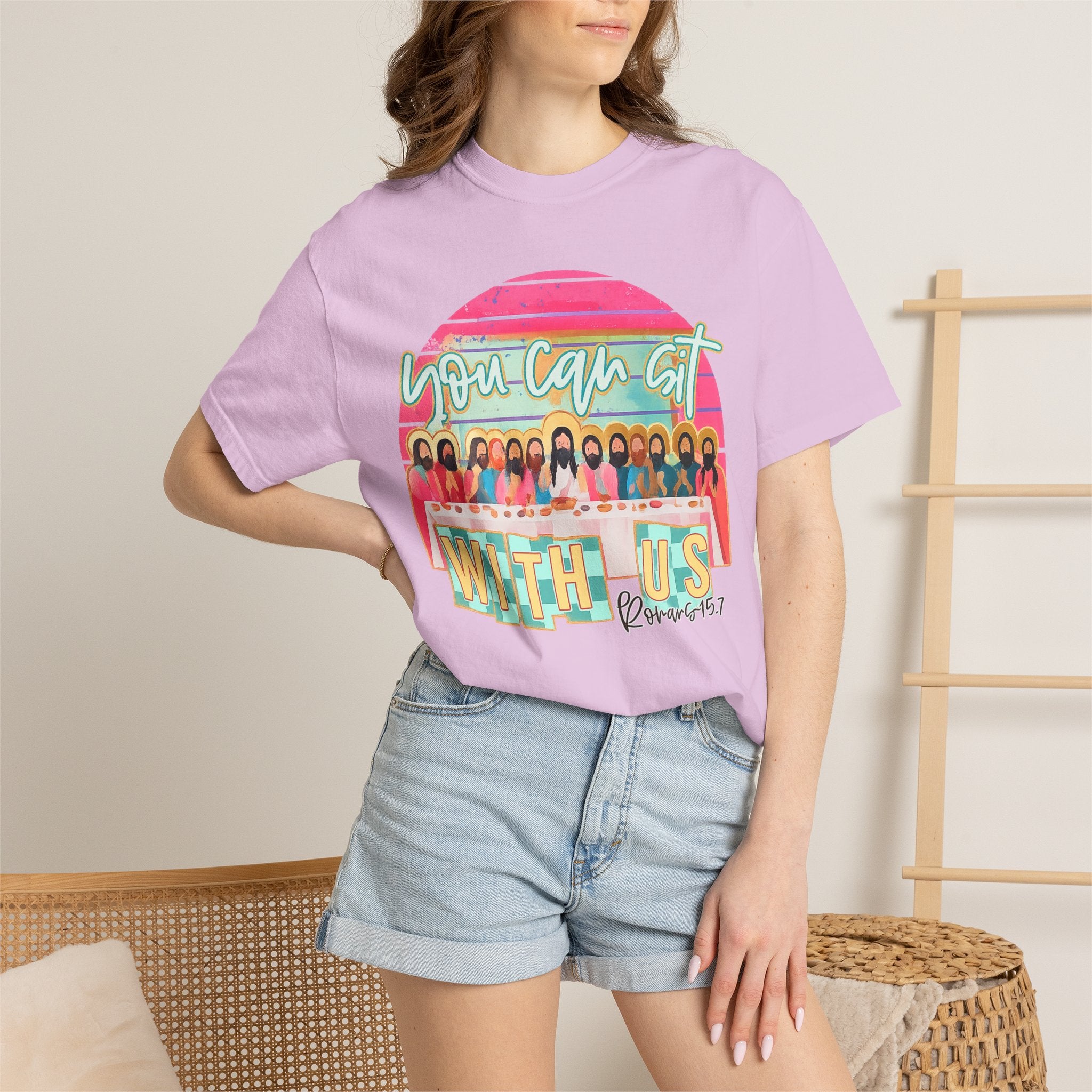 You Can Sit With Us T‑Shirt – Retro Pastel Group Graphic