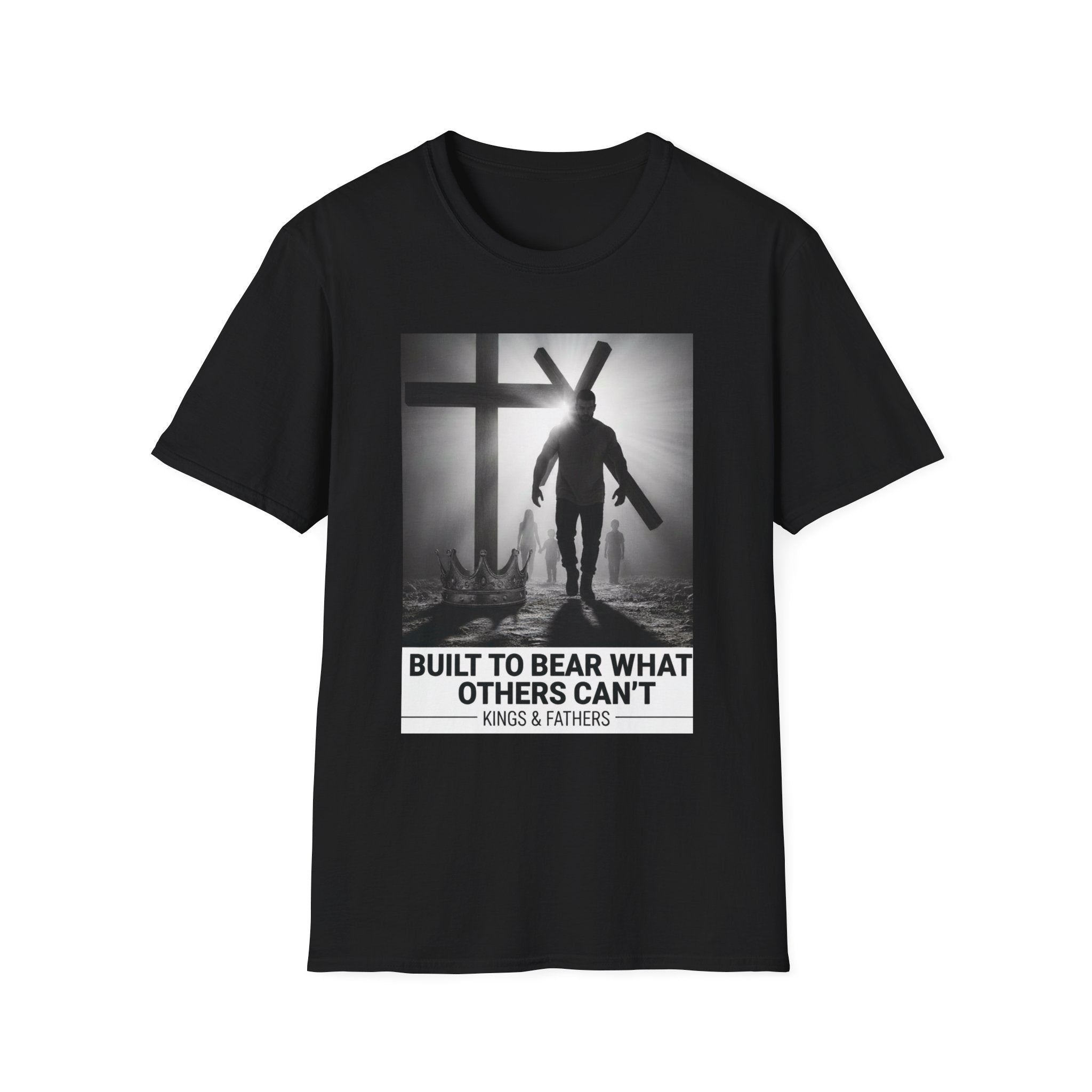 T-Shirt - 'Built to Bear What Others Can't' Christian Cross Faith Graphic Tee
