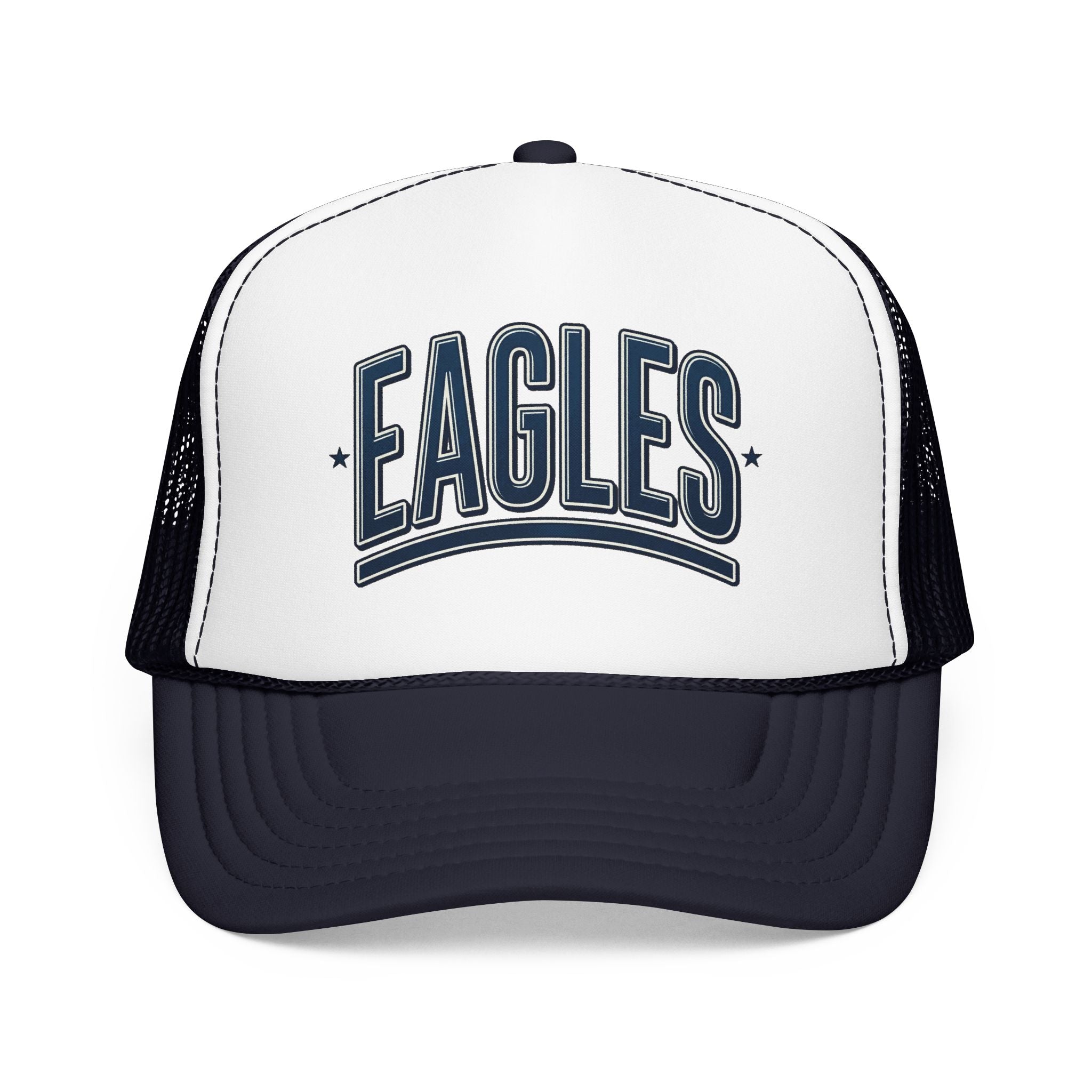 Eagle Mama Trucker Hat — Vintage Varsity Mesh Foam Cap