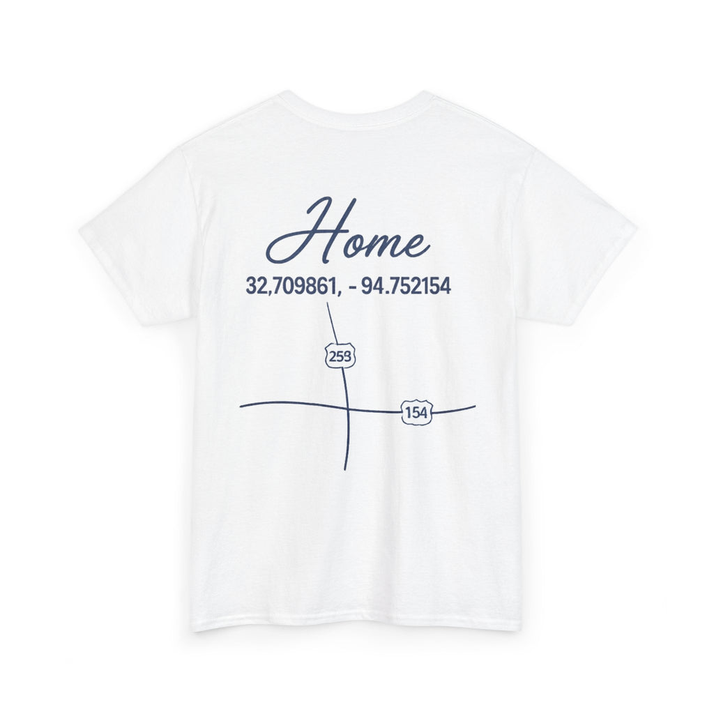 Home Coordinates T-Shirt — Custom City Map & GPS Coordinates Tee