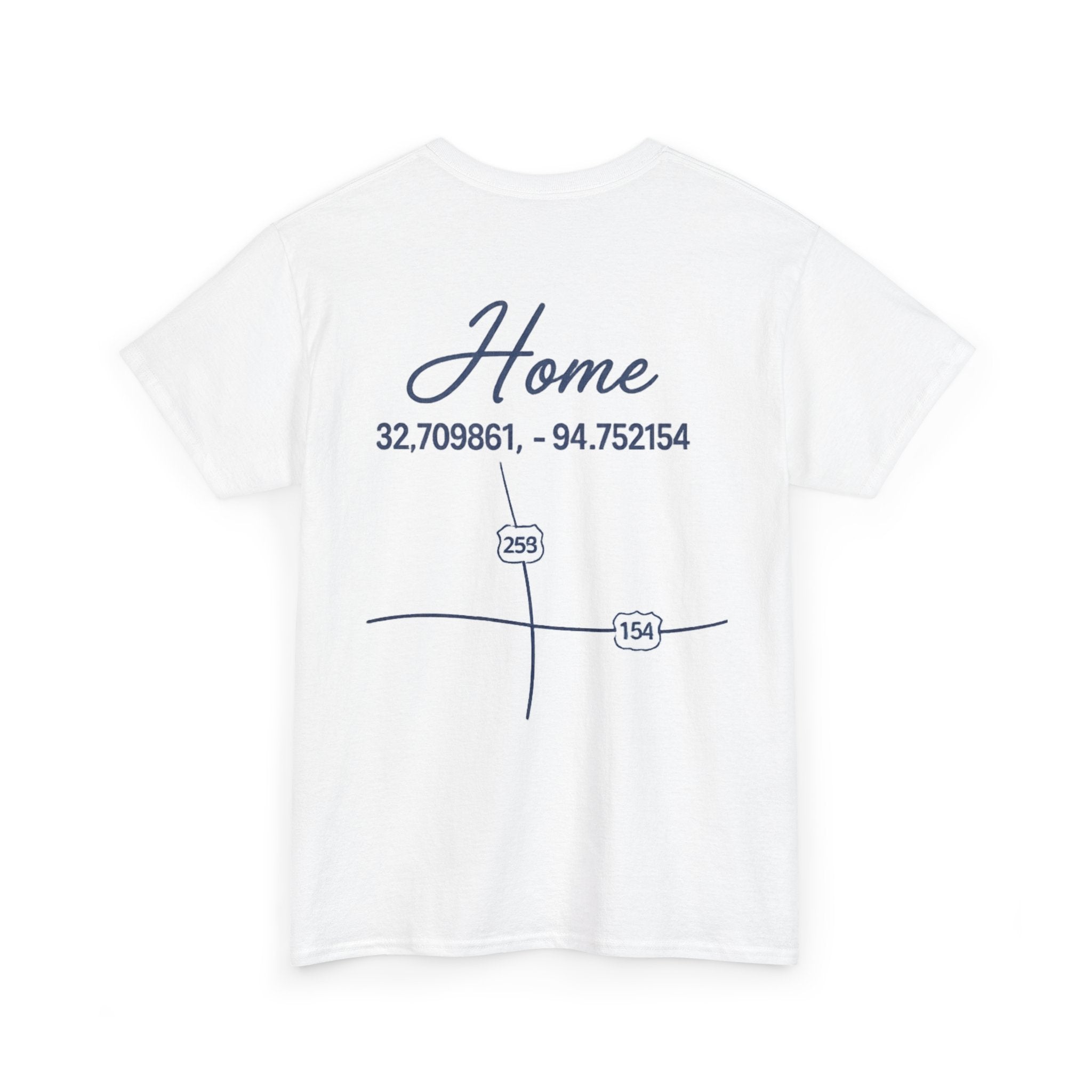Home Coordinates T-Shirt — Custom City Map & GPS Coordinates Tee