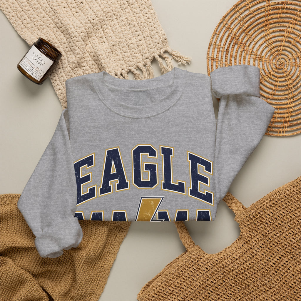 Eagle Mama Crewneck Sweatshirt — Vintage Lightning Mom Pullover