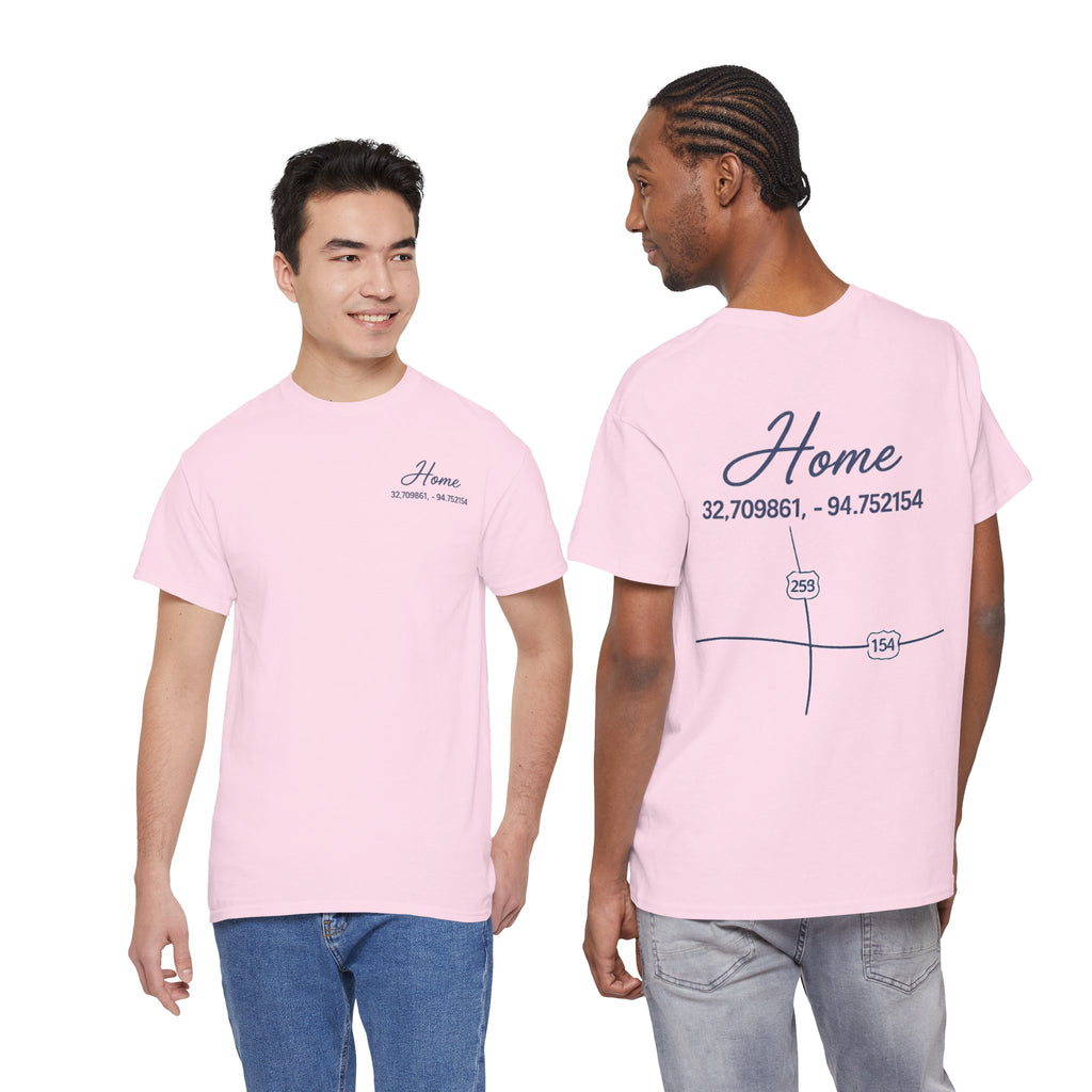Home Coordinates T-Shirt — Custom City Map & GPS Coordinates Tee