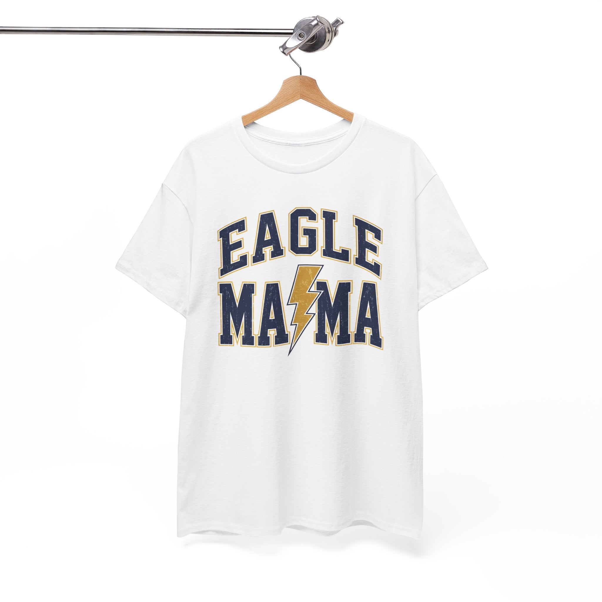 Eagle Mama T‑Shirt — Lightning Bolt Mom Tee for Proud Football Moms
