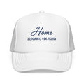 Home Coordinates Trucker Hat — Personalized GPS Latitude Longitude Cap