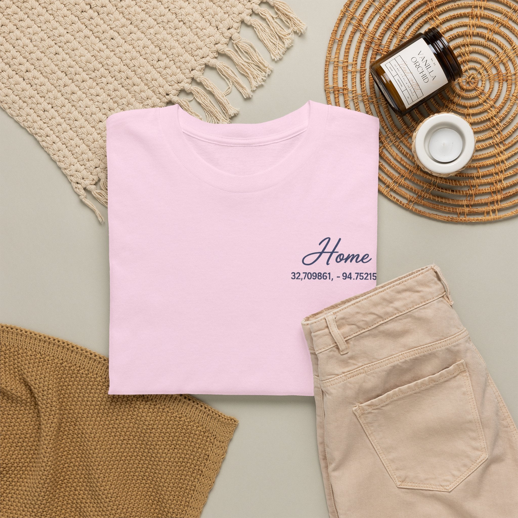 Home Coordinates T-Shirt — Custom City Map & GPS Coordinates Tee