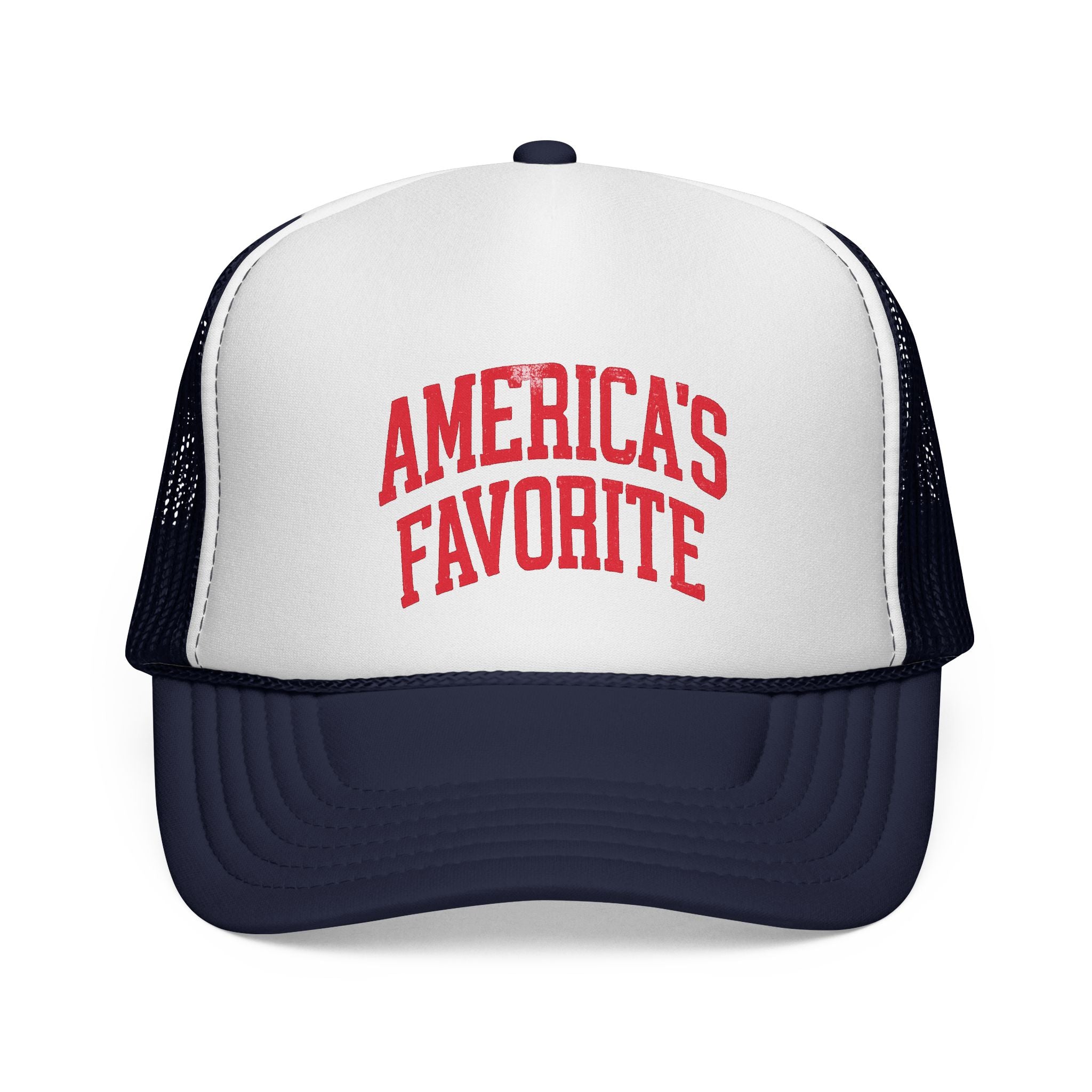 Trucker Cap — "America's Favorite" Vintage Red Logo Mesh Hat