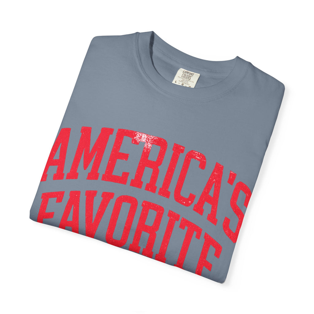 Americas Favorite T-Shirt — Patriotic Red Letter Graphic Tee