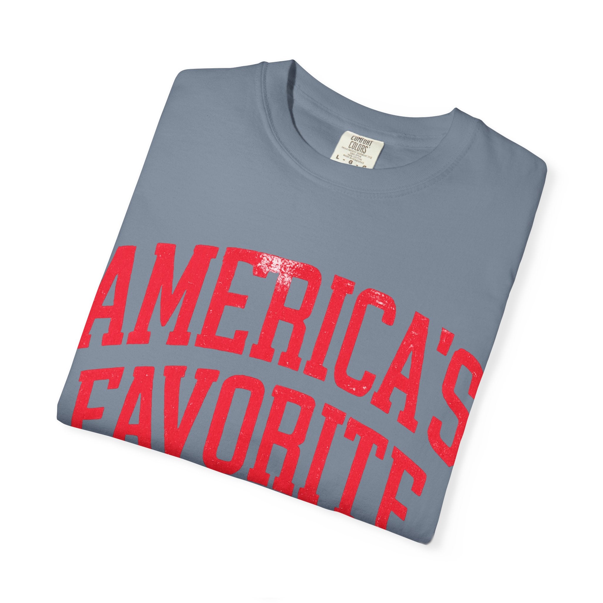 Americas Favorite T-Shirt — Patriotic Red Letter Graphic Tee