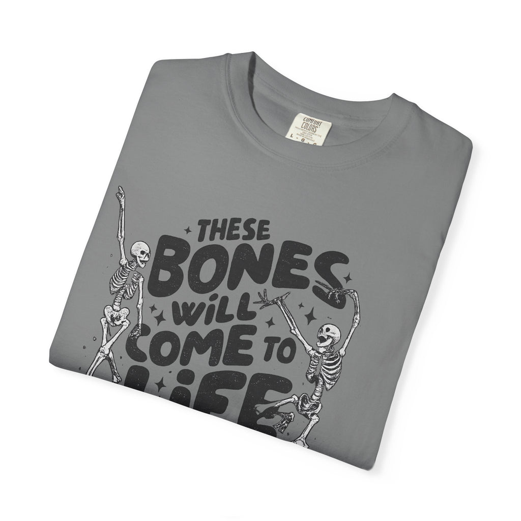 These Bones Will Come to Life T-Shirt — Inspirational Christian Graphic Tee (Ezekiel 37:4-5)