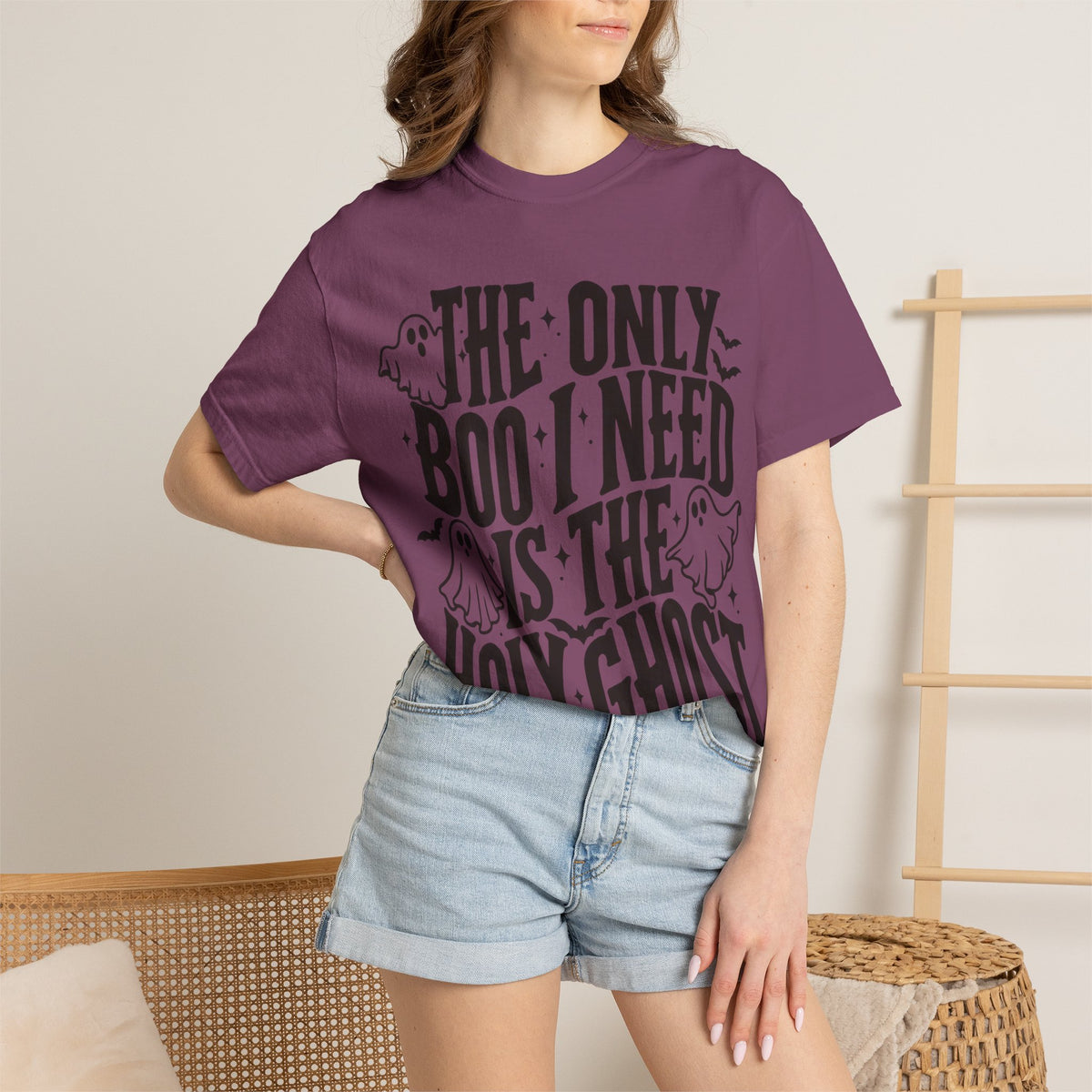 Holy Ghost Halloween T-Shirt — "The Only Boo I Need Is The Holy Ghost"