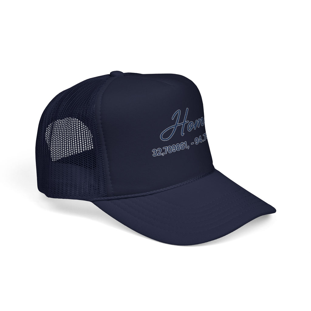Home Coordinates Trucker Hat — Personalized GPS Latitude Longitude Cap