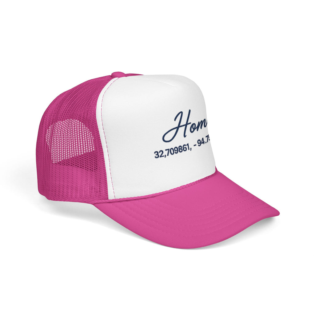 Home Coordinates Trucker Hat — Personalized GPS Latitude Longitude Cap