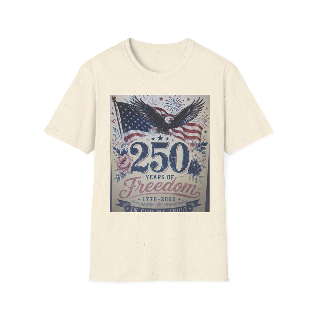 250 Years of Freedom T-Shirt — Patriotic American Eagle & Flag Tee
