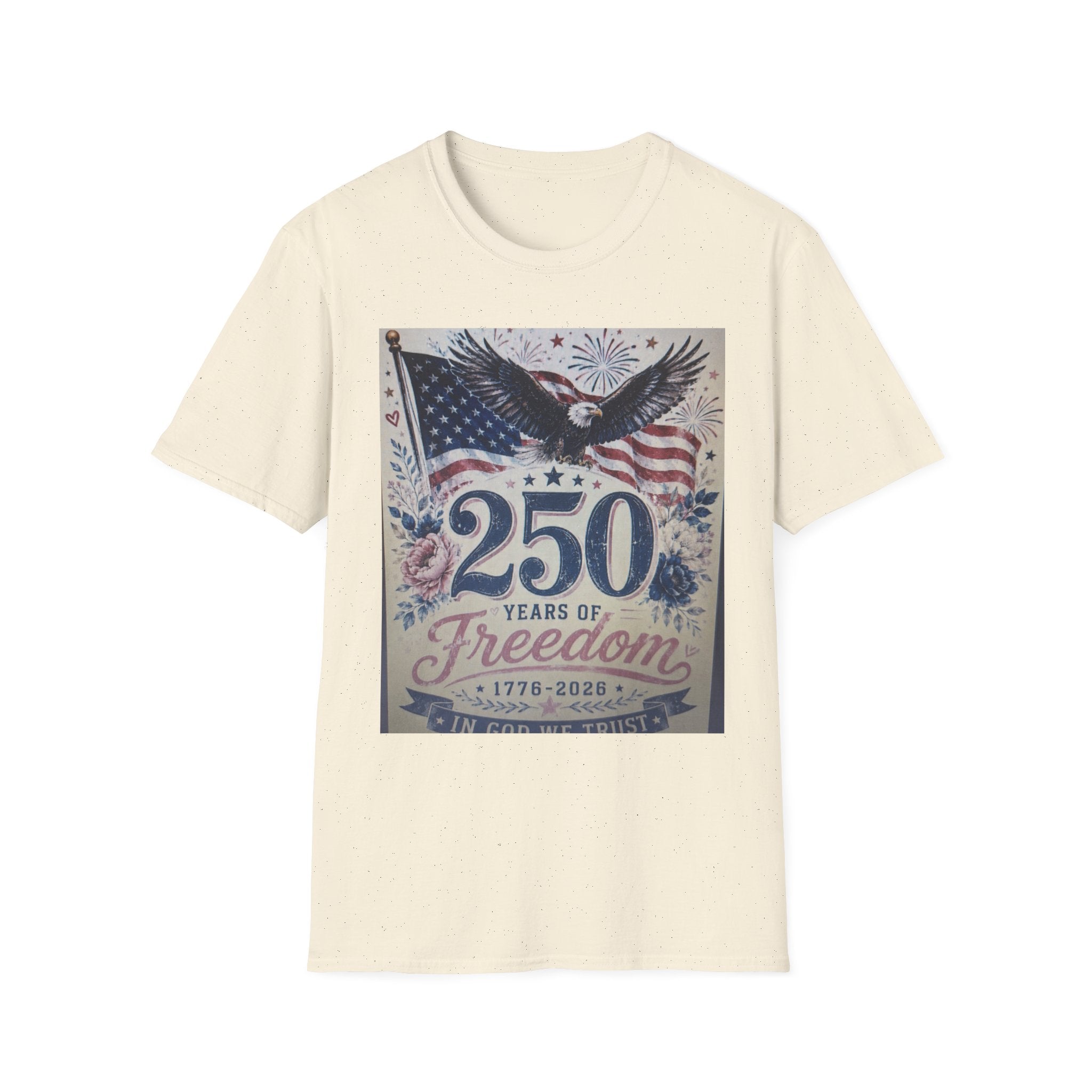 250 Years of Freedom T-Shirt — Patriotic American Eagle & Flag Tee