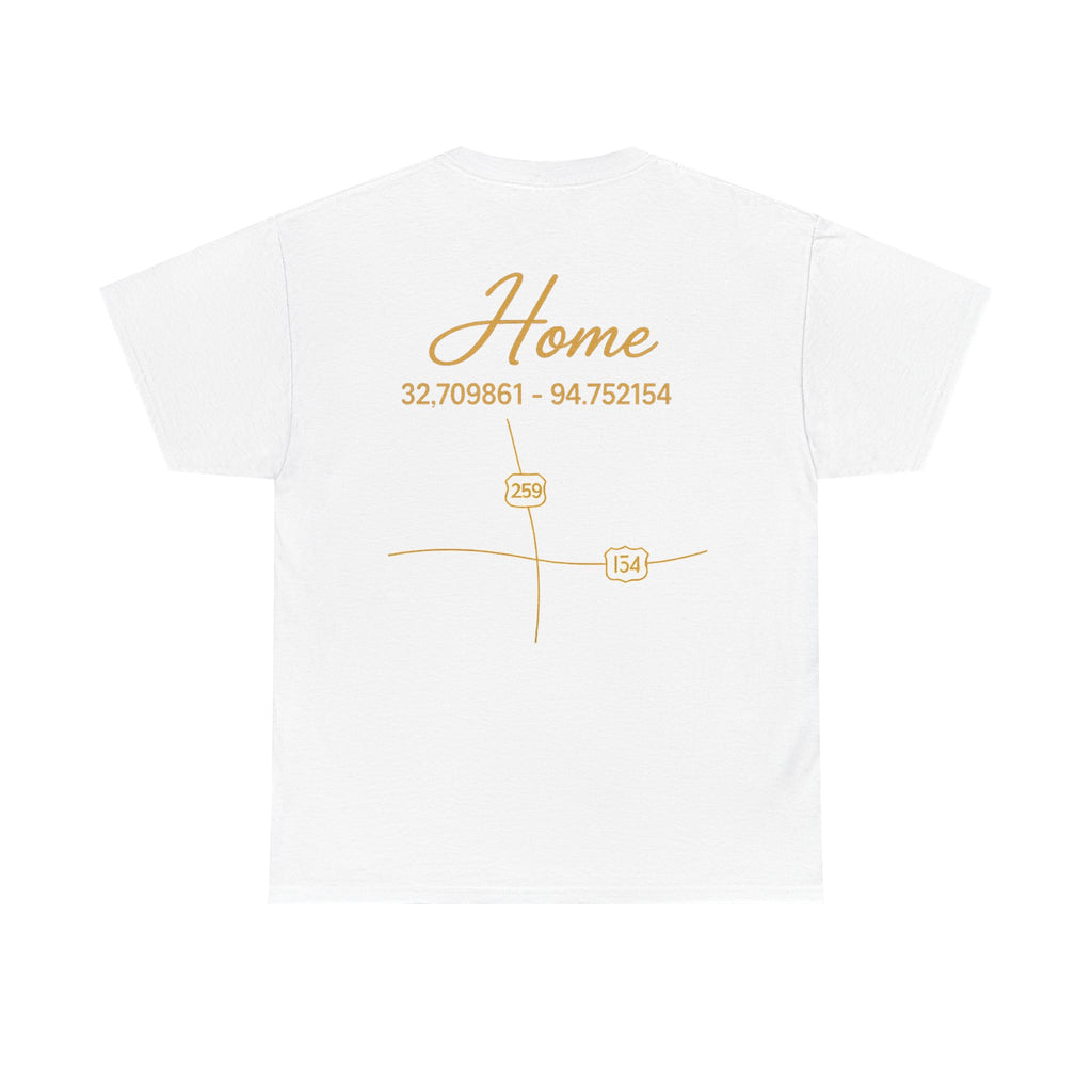 Home Coordinates T-Shirt — Personalized Map Tee with GPS Coordinates
