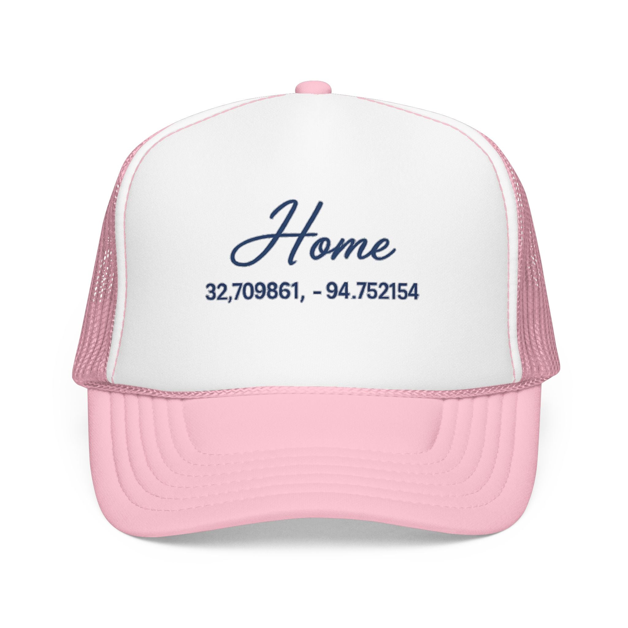 Home Coordinates Trucker Hat — Personalized GPS Latitude Longitude Cap